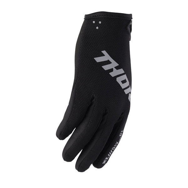 Thor Ridemode Static Gloves (Youth) rear view Colors: Red Sizes: Y-2XS to Y-XS SKU:333219 | Available at BTO Sports.