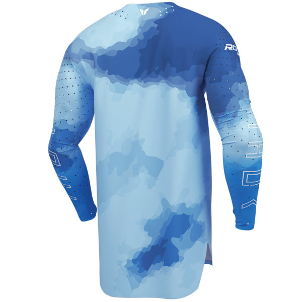 Clean studio shot of Thor Sportmode Carbon Jersey; showing fabric texture, panel layout, and graphics; SKU 291087; Sizes: S-2XL