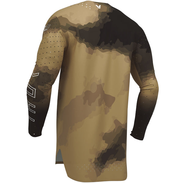 Clean studio shot of Thor Sportmode Carbon Jersey; showing fabric texture, panel layout, and graphics; SKU 291087; Sizes: S-2XL - alternate view