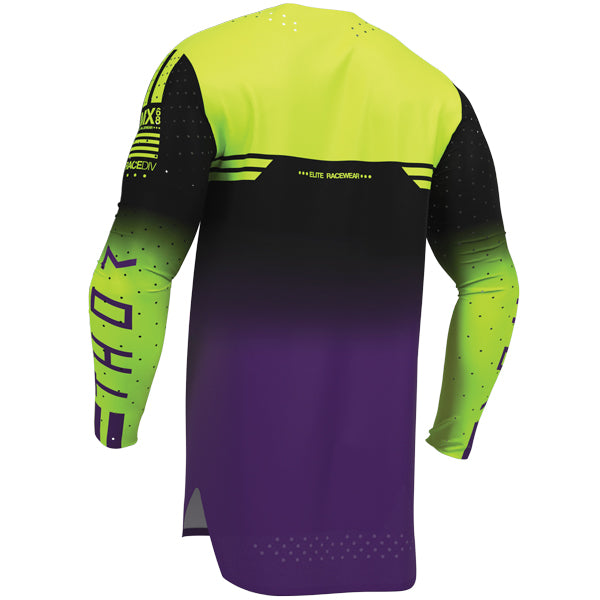 Crisp studio image on a white background of Thor Sportmode Geo Jersey; showing fabric texture, panel layout, and graphics; SKU 291087; Sizes: S-2XL