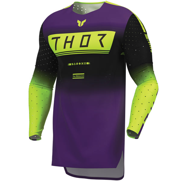 Clean studio shot of Thor Sportmode Geo Jersey; showing fabric texture, panel layout, and graphics; SKU 291087; Sizes: S-2XL