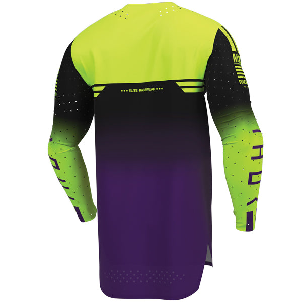 Professional studio photo of Thor Sportmode Geo Jersey; showing fabric texture, panel layout, and graphics; SKU 291087; Sizes: S-2XL
