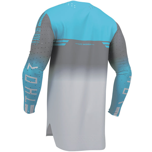 Professional studio photo of Thor Sportmode Geo Jersey; showing fabric texture, panel layout, and graphics; SKU 291087; Sizes: S-2XL