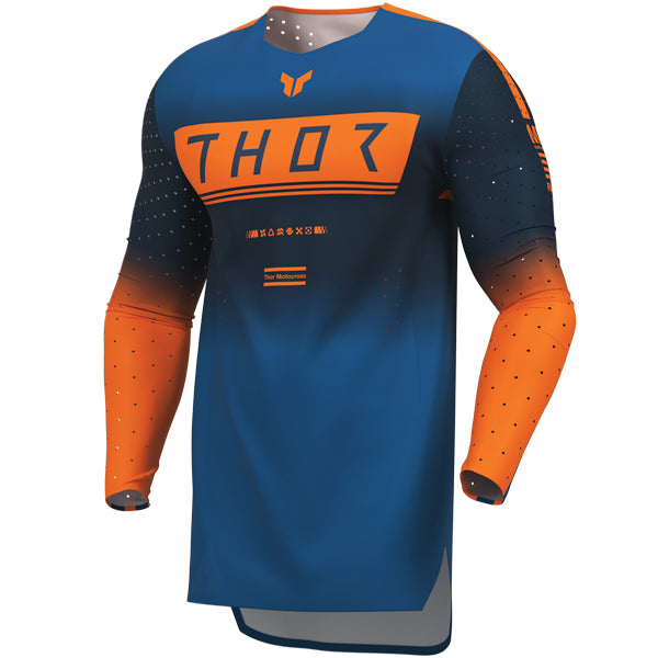 High-resolution studio image of Thor Sportmode Geo Jersey; showing fabric texture, panel layout, and graphics; SKU 291087; Sizes: S-2XL