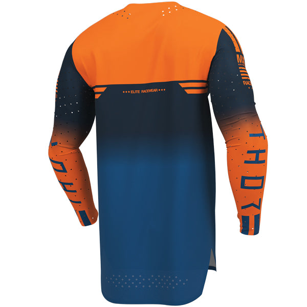 Studio photo on a white background of Thor Sportmode Geo Jersey; showing fabric texture, panel layout, and graphics; SKU 291087; Sizes: S-2XL