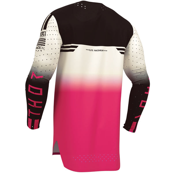 Studio photo on a white background of Thor Sportmode Geo Jersey; showing fabric texture, panel layout, and graphics; SKU 291087; Sizes: S-2XL - alternate view