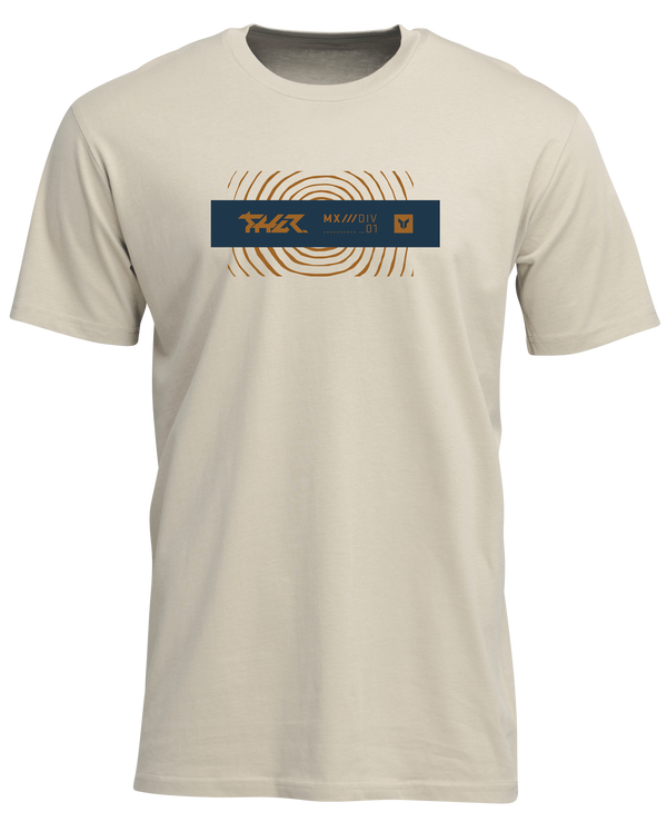 Professional studio photo of Thor Mind Control Tee; showing tee fit, printed graphics, and crew neckline; SKU 3030251; Colors: Caramel, Cream