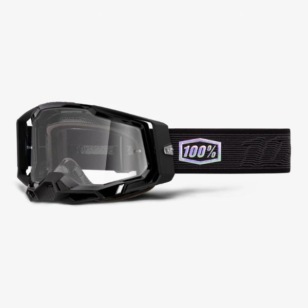 Catalog studio image of 100%, Racecraft 2.0 Goggle (Clear Lens), Goggles, SKU 26013212, color options Concordia, Battleship, Snowbird, Topo, Kalkuta, Neon Yellow, Fluo Yellow, Panam and more