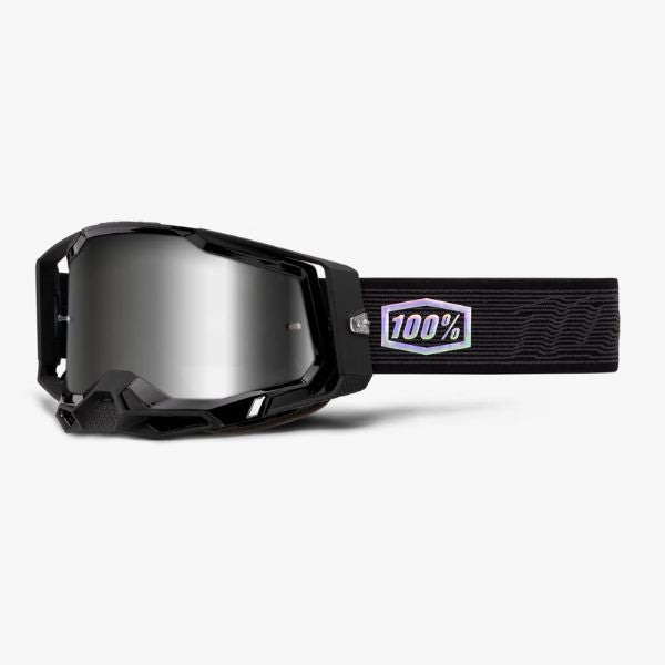 Catalog studio image of 100%, Racecraft 2.0 Goggle (Mirror Lens), Goggles, SKU 26013214, color options Arbis, Mirror Silver Lens, Mayfair, Mirror Silver Lens, Maho, Silver Flash Lens, Concordia, Mirror Blue Lens, Airblast, Mirror Silver Lens, Blue, Mirror Blue Lens, Fremont, Mirror Blue Lens, Red, Mirror Red Lens and more