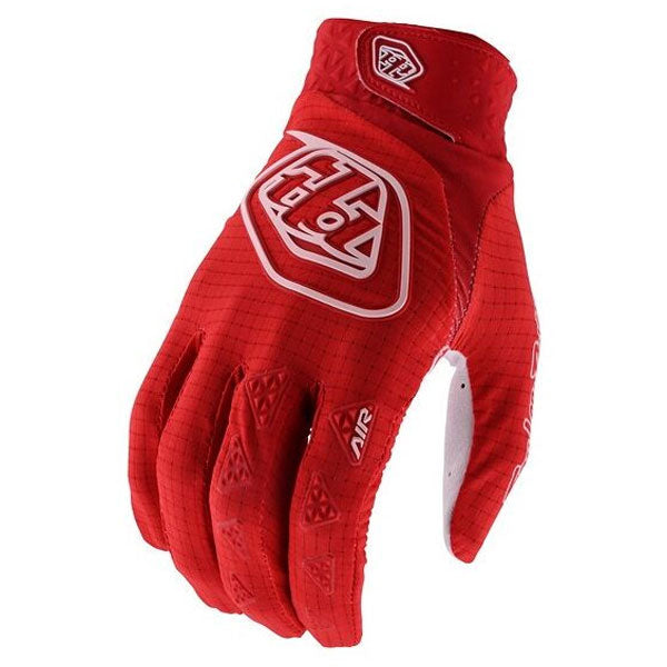 Product image of Troy Lee Air Gloves red 98904765 17e9 4134 9411 563d7d8e4ed3 motocross gloves showing fit, construction, and colorway | Available at BTO Sports