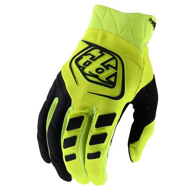 Product image of Troy Lee Revox Gloves yellow 31d85a7f 397a 46fc b1fc 64db543837fd motocross gloves showing fit, construction, and colorway | Available at BTO Sports