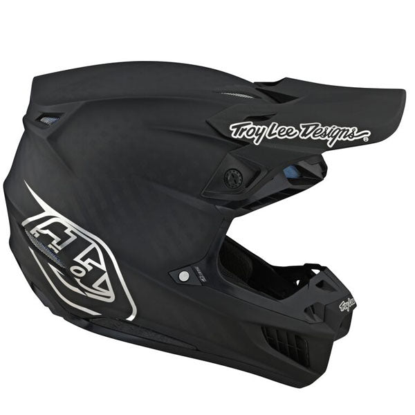 Image of Troy Lee Designs SKU 1714370 SE5 Carbon Stealth Helmet Size: XS Colors: Black/Chrome (SKU 1714370)