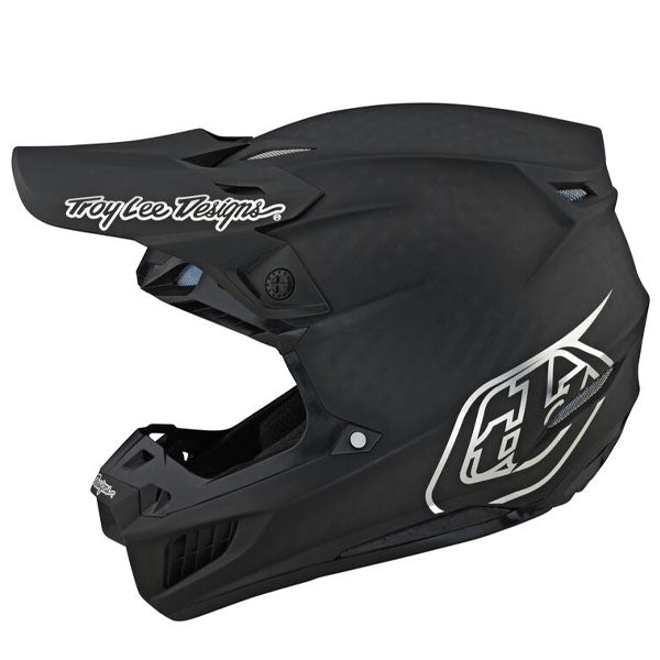 Image of Troy Lee Designs SKU 1714370 SE5 Carbon Stealth Helmet Size: XS Colors: Black/Chrome (SKU 1714370)