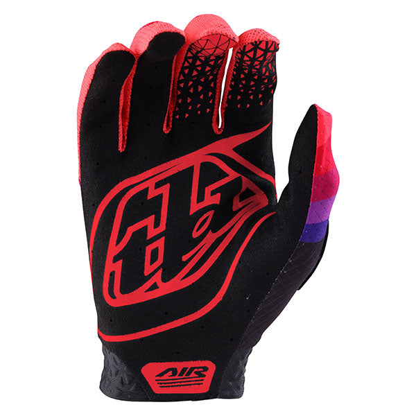Product image of Troy Lee Designs BTO Sports 0001 TLD M24D1 Youth AIR GLOVE REVERB BLKGLORED 02 motocross gloves showing fit, construction, and colorway | Available at BTO Sports