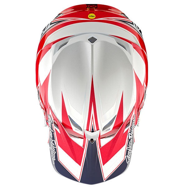 Image of Troy Lee Designs SKU 1826620 SE5 Vision LE Composite Helmet Size: XS Colors: White/Blue (SKU 1826620)