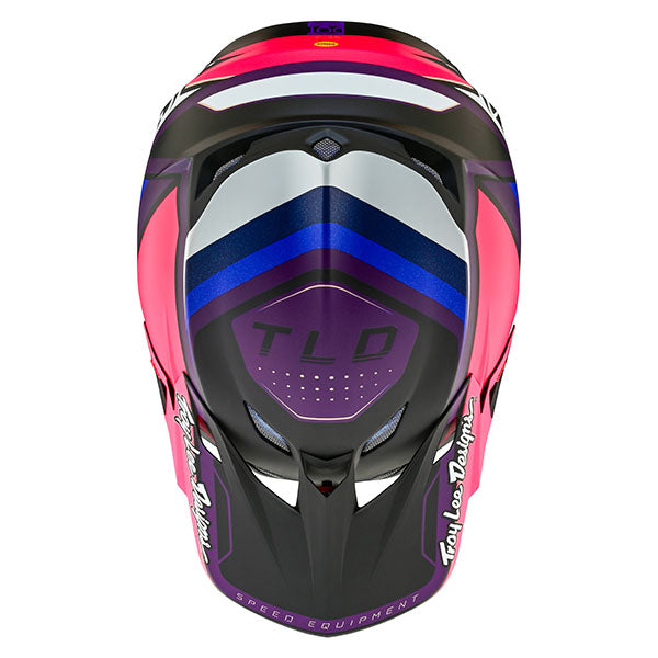 Image of Troy Lee Designs SKU 1820010 SE5 Composite Reverb LE Helmet Size: XS Colors: Black/Purple (SKU 1820010)