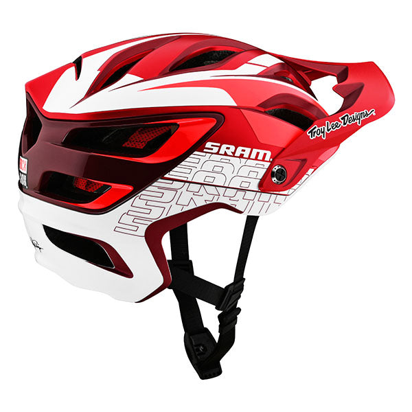 Product image of Troy Lee Designs - A3 Sram MIPS Helmet (MTB) SKU:150486011 | Colors: Red, XS/SM, XL/2X | Designed for Mountain Bike, BMX and E-Bike riders | Available at BTO Sports