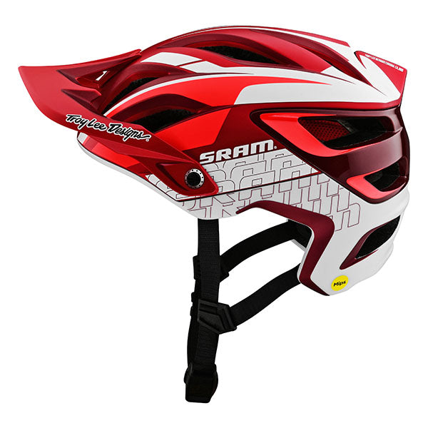 Product image of Troy Lee Designs - A3 Sram MIPS Helmet (MTB) SKU:150486011 | Colors: Red, XS/SM, XL/2X | Designed for Mountain Bike, BMX and E-Bike riders | Available at BTO Sports