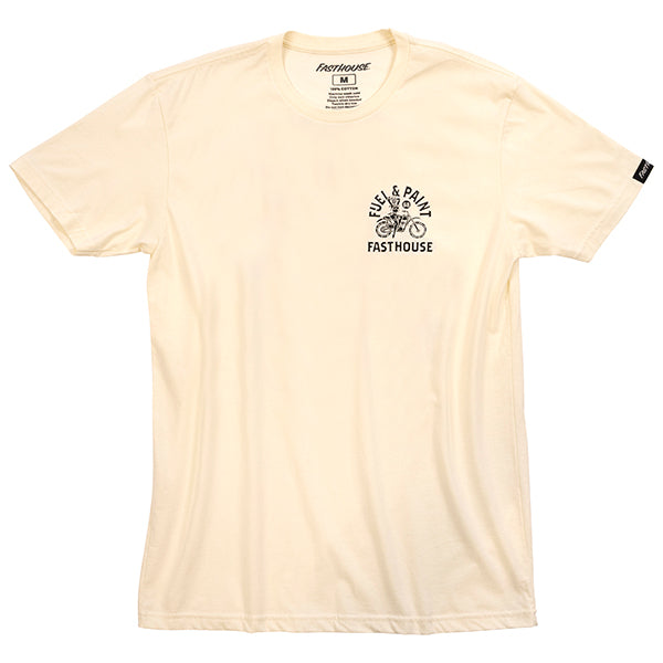 Professional studio photo of Fasthouse Macabre Tee; showing tee fit, printed graphics, and crew neckline; SKU 3211530004; Colors: Black, Nomal