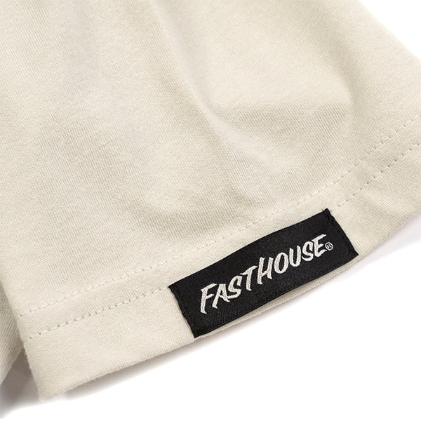 Studio photo on a white background of Fasthouse Dust Devil Tee; showing tee fit, printed graphics, and crew neckline; SKU 3211470004; Sizes: S-3XL