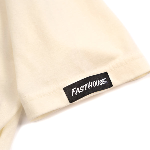 Crisp studio image on a white background of Fasthouse Macabre Tee; showing tee fit, printed graphics, and crew neckline; SKU 3211530004; Sizes: S-3XL