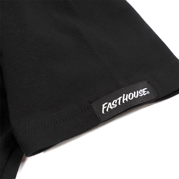 Clean studio shot of Fasthouse Eleanor Tee; showing tee fit, printed graphics, and crew neckline; SKU 3211540004; Colors: Black, Green; Sizes: S-3XL