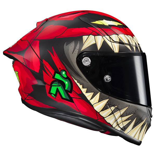 side view of HJC SKU 809183107, sizes SM, MD, LG, XL for motorcycle helmet, street bike, full-face helmet, and powersports use.