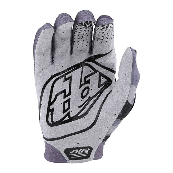 Product image of 10 Troy Lee Designs Air GLOVE BRUSHEDCAMO BLKGRY 02 53e59e63 9ff1 4cb9 ad65 41c3d2d39106 motocross gloves showing fit, construction, and colorway | Available at BTO Sports
