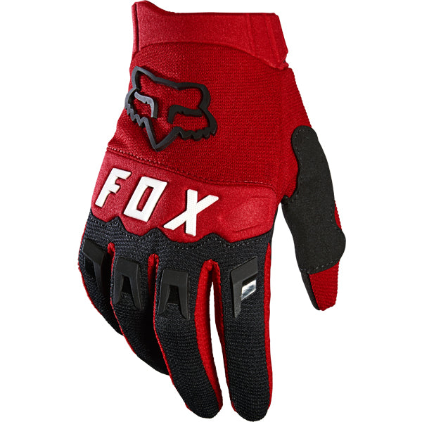 Product image of Youth MX21 DIRTPAW Glove FlameRed 1 62eab261 607b 47b3 b64d 41fc393f3ab2 motocross gloves showing fit, construction, and colorway | Available at BTO Sports