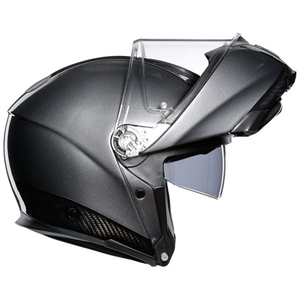 AGV street motorcycle full‑face helmet matte product view — lightweight, ventilated shell for impact protection and long‑ride comfort.