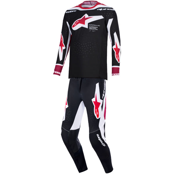 Alpinestars, Supertech AFD Vista Jersey, Pant Combo, White/Purple/Black, Red/Black/White product photo