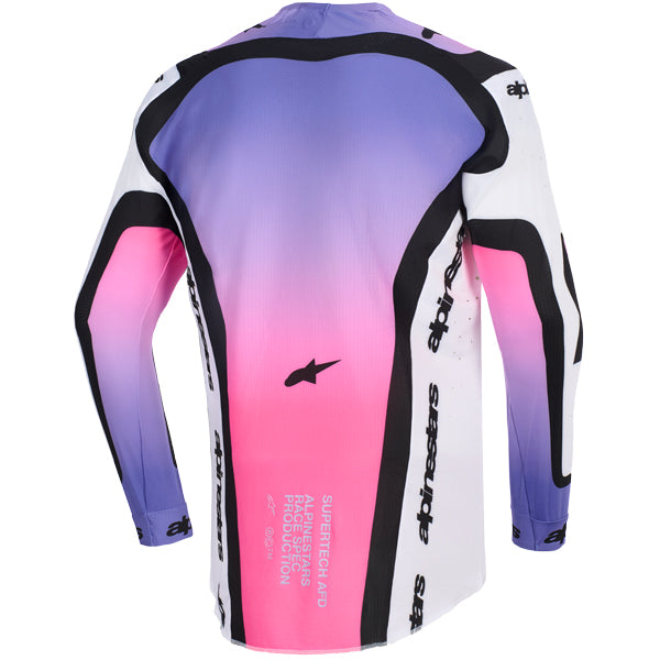3760626-2371-M, Alpinestars, Supertech Pro Vista Jersey, White/Purple/Black, Red/Black/White, Sizes SM, MD, LG, XL product photo - alternate view