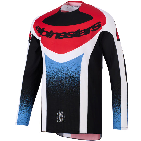 3760926-1568-2XL, Alpinestars, Techstar Knif Jersey, Black/Light Gray/Purple, Light Gray/Orange Fluo/Black, Black/White/Red, UCLA Blue/Black/Yellow product photo