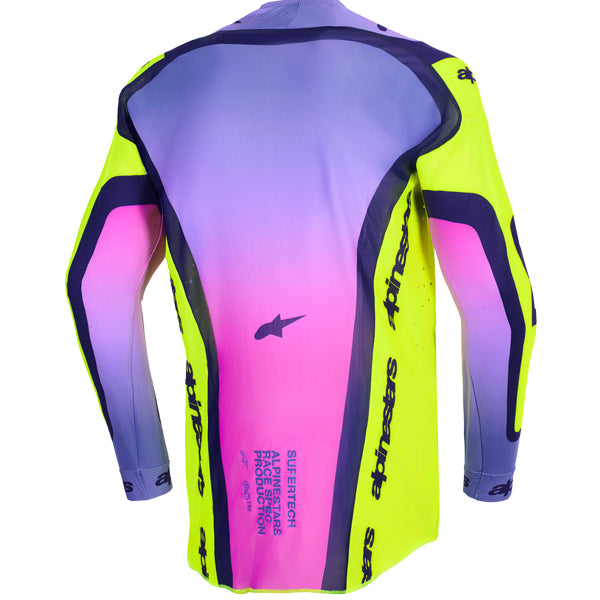 3762026-7263-XL, Alpinestars, Supertech Vista Jersey, Dark Navy/Hot Coral/Cobalt, Yellow/Purple/Black, Light Gray/Yellow Fluo/Blue, Sizes SM, MD, LG, XL product photo