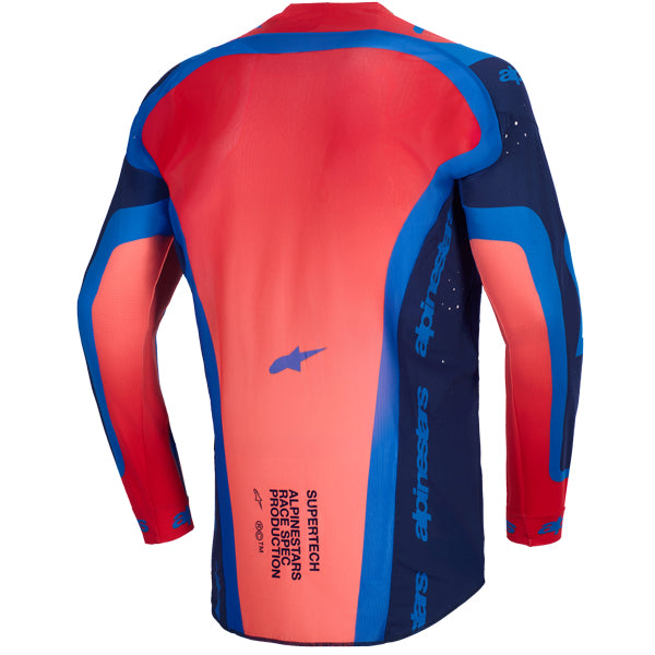 3762026-7263-M, Alpinestars, Supertech Vista Jersey, Dark Navy/Hot Coral/Cobalt, Yellow/Purple/Black, Light Gray/Yellow Fluo/Blue, Sizes SM, MD, LG, XL product photo