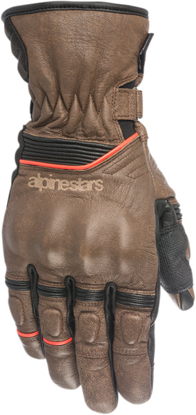 Product image of Alpinestars 18 cafe divine drystar glove brown black motocross gloves showing fit, construction, and colorway | Available at BTO Sports
