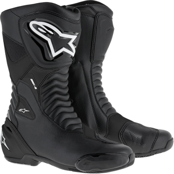 Product image of alpinestars 2018 smx s boot black motocross boots showing design and colorway | Available at BTO Sports