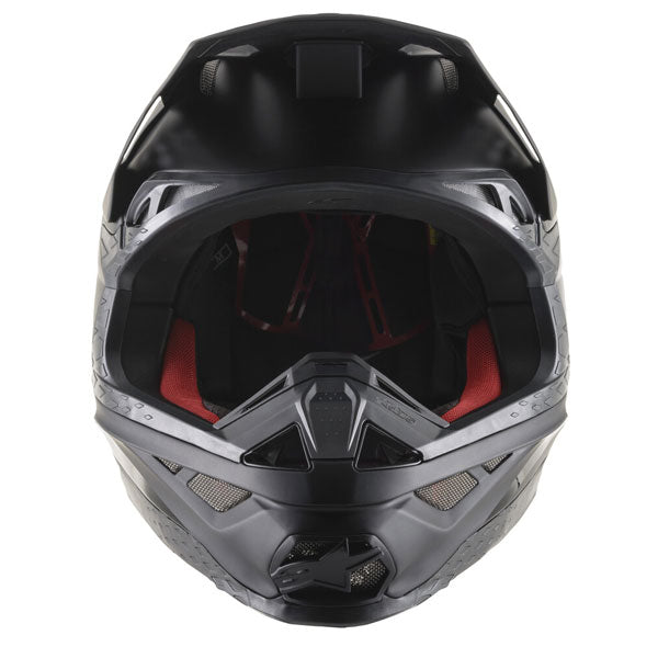 Black/Red product view, lightweight off‑road motorcycle helmet with ventilation and impact protection