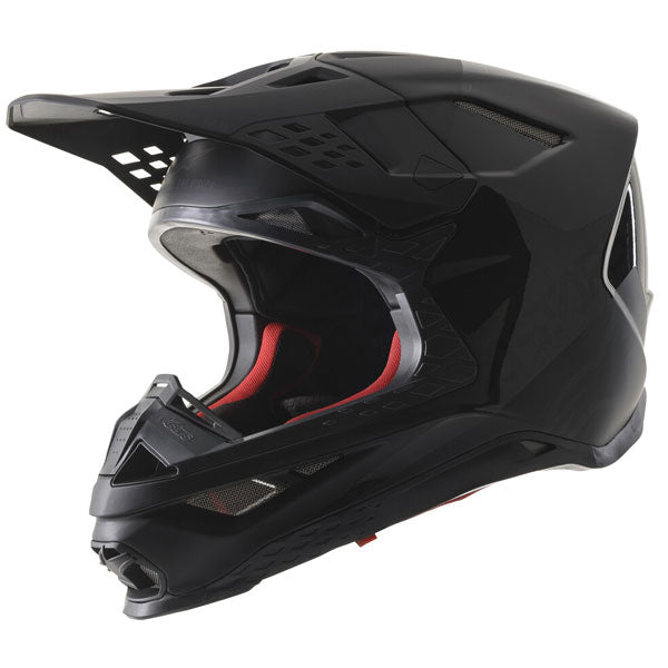 Black/Grey product view, lightweight off‑road motorcycle helmet with ventilation and impact protection
