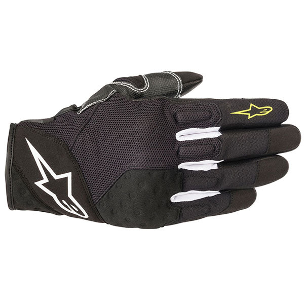 Product image of Alpinestars kinetic glove black yellow motocross gloves showing fit, construction, and colorway | Available at BTO Sports