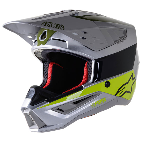 Black/Red/Cyan Gloss product view, lightweight off‑road motorcycle helmet with ventilation and impact protection