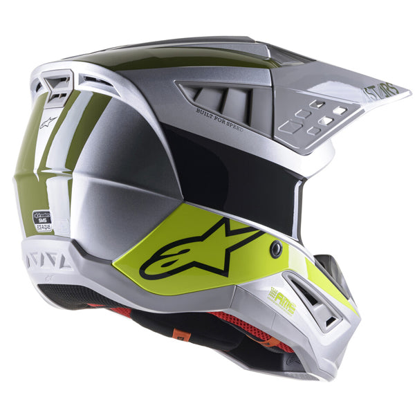 Black/Red/Cyan Gloss product view, lightweight off‑road motorcycle helmet with ventilation and impact protection