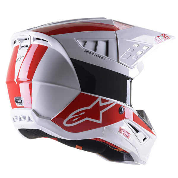 Black/Red/Cyan Gloss product view, lightweight off‑road motorcycle helmet with ventilation and impact protection