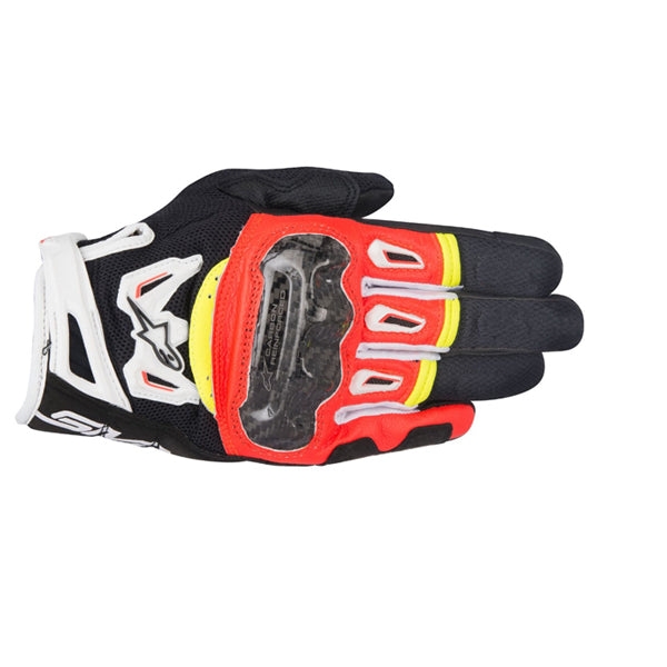 Product image of Alpinestars smx2 air v2 glove redblackyellow a465a9ed ad7e 479e 8fe1 f6e730058104 motocross gloves showing fit, construction, and colorway | Available at BTO Sports
