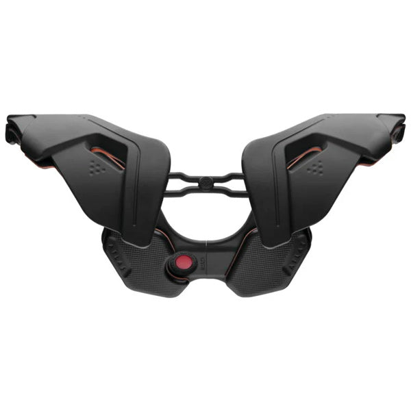 Studio product photo of Atlas Vision Neck Brace — Grey / Orange, S/M, SKU '720919 on a white background, suitable for motocross and powersports use.