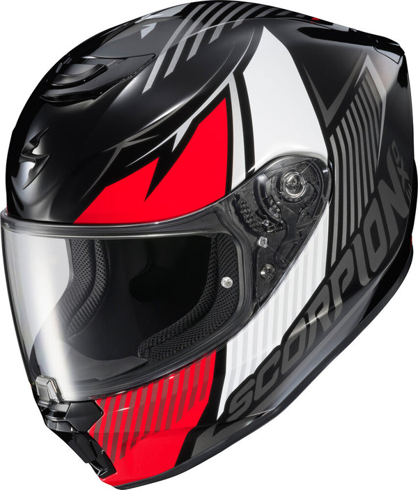 Scorpion EXO - EXO R330 Hawker Helmet, motorcycle helmet, detail view, color options: 2XL, LG, MD, SM, XL, sizes: Hi-Viz, Light Blue, Phantom, Red