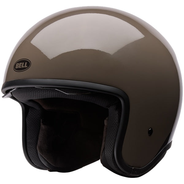 Bell TX501 Sprint helmet in Mocha, angled right-side view showing open-face shell and sun shield