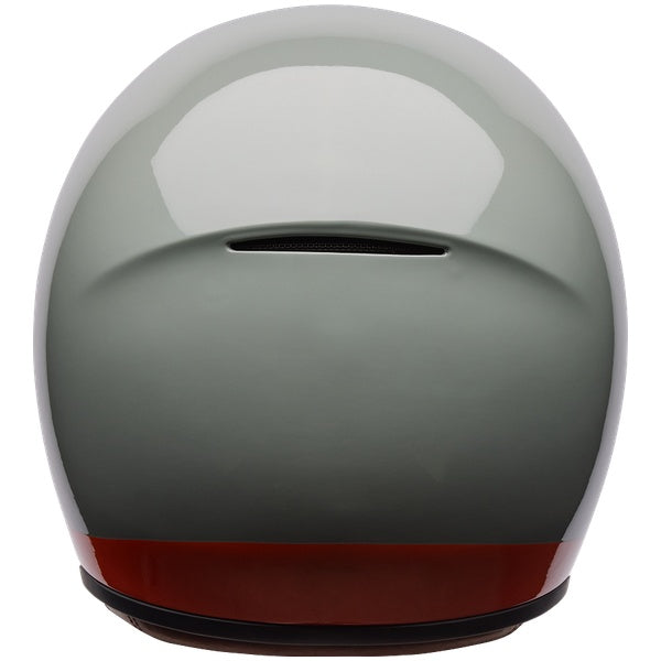 Bell TX501 Sprint helmet in Stone, rear view showing exhaust vent and orange accent