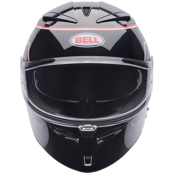 Bell Lithium MIPS Flux motorcycle helmet in White/Black/Red, view 3, SKU 7206646