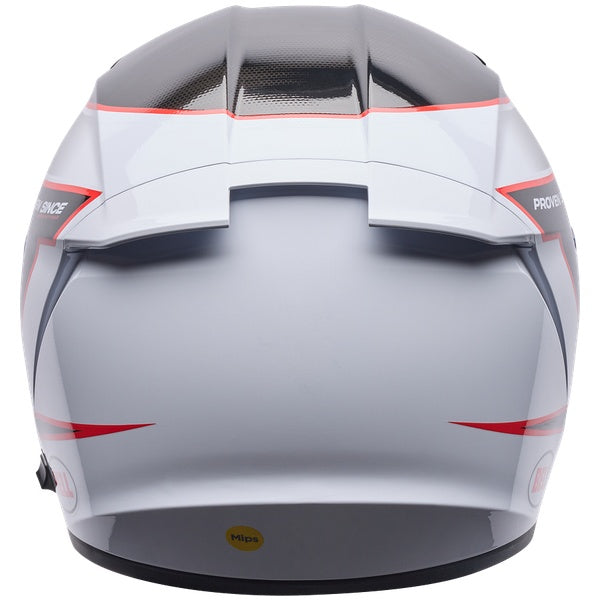 Bell Lithium MIPS Flux motorcycle helmet in White/Black/Red, view 5, SKU 7206646